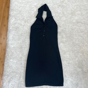 Black Halter Neck Mini Dress